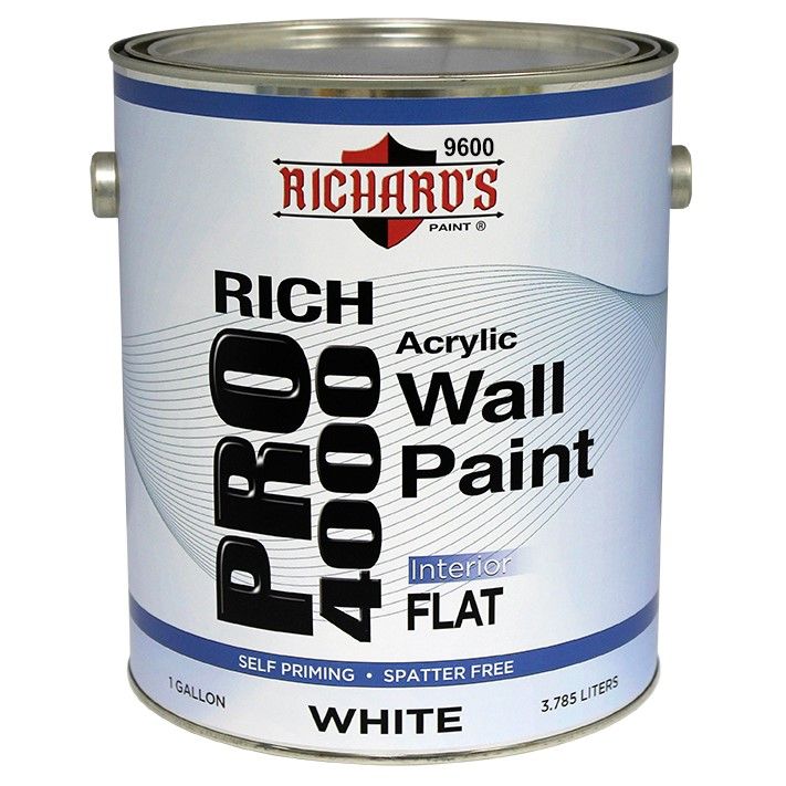 Акрил-латексная краска для стен и потолков Rich Pro 4000 Interior Acrylic Latex Flat Wall Paint